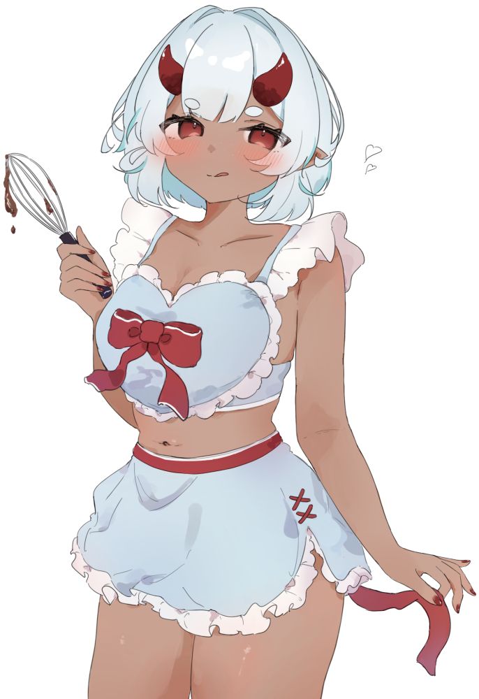 illustration of zoiteki wearing a cute apron