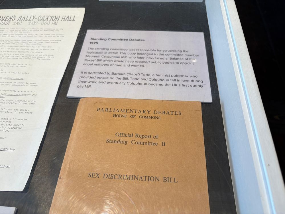 Standing Committee debate on Anti-Discrimination Bill 1975 with caption showing it belonged to Maureen Colquhoun