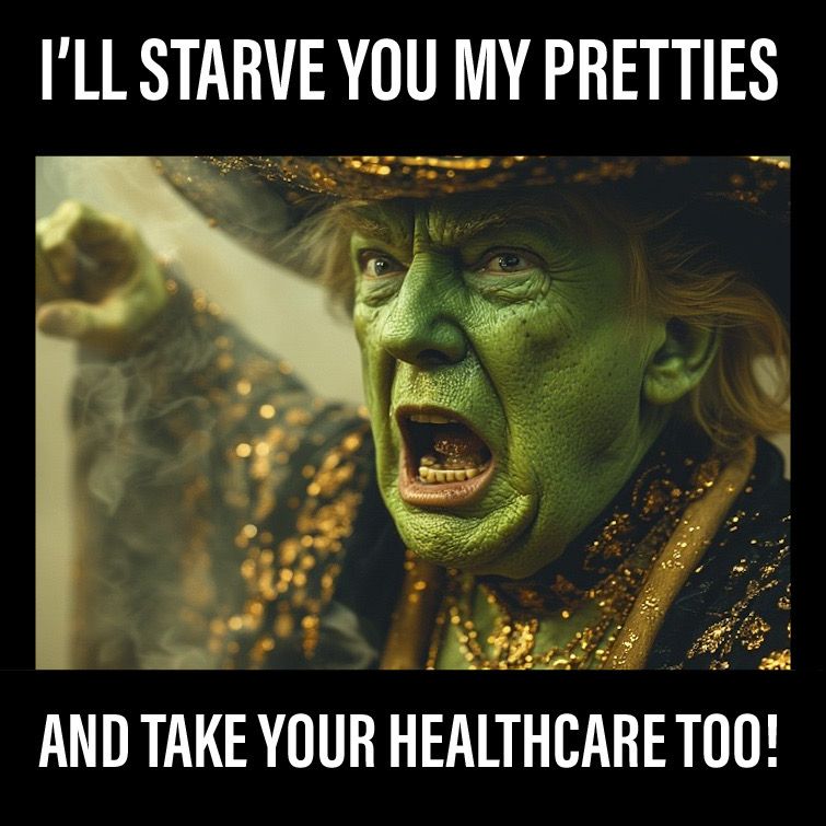Angry Trump Witch Yelling, I’ll starve you my prettiest and take your healthcare too!