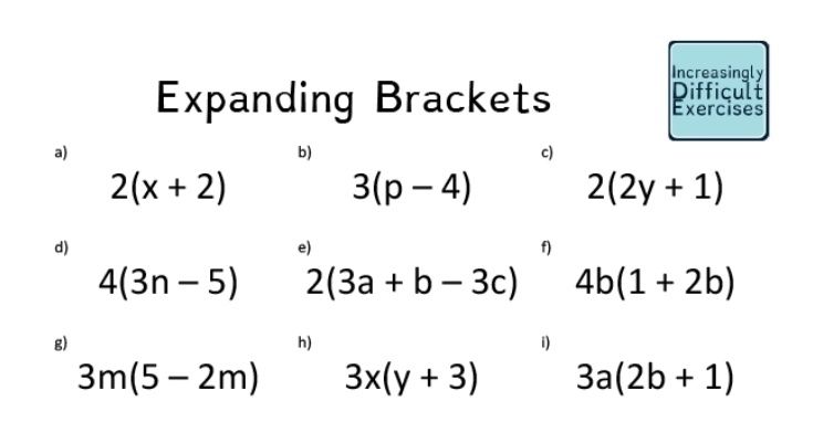 A set of Increasingly Difficult Questions on Expanding Brackets from Dave Taylor