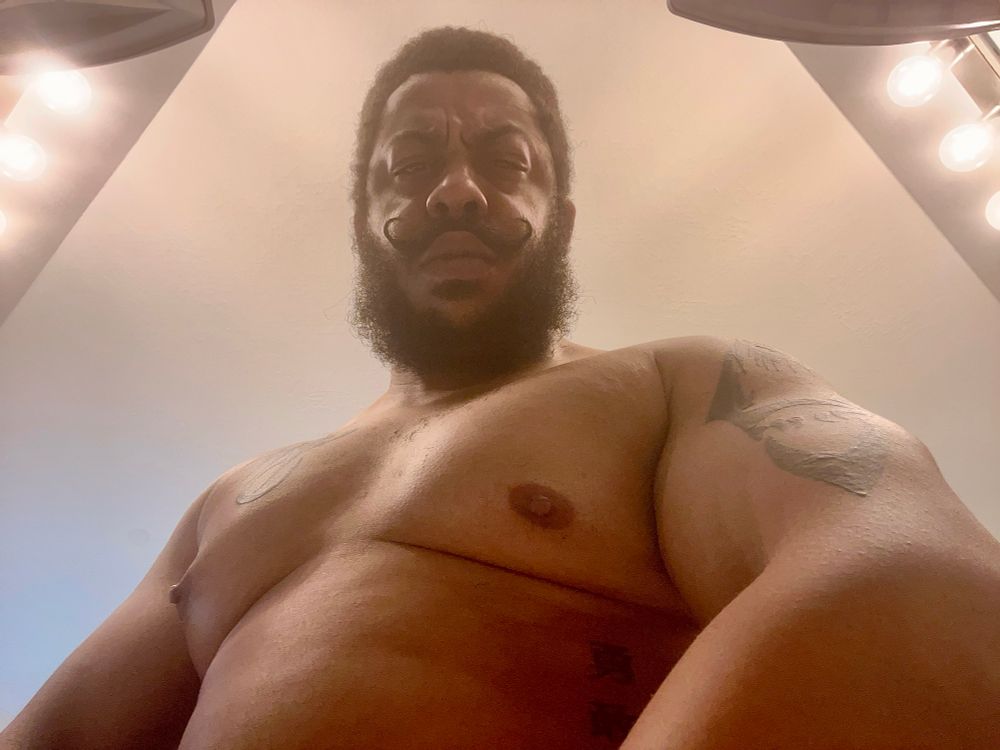 Your favorite Papa Panda is mustachioed now! Finally figured out a wax that holds for a while.