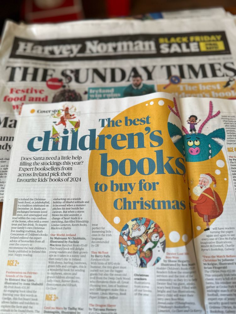 A picture of the the Sunday Times culture Magazine. The title of the article reads ‘ The best children’s books to buy for Christmas’