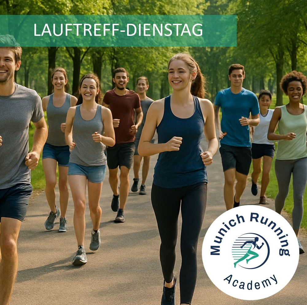 Laufgruppe im Wald