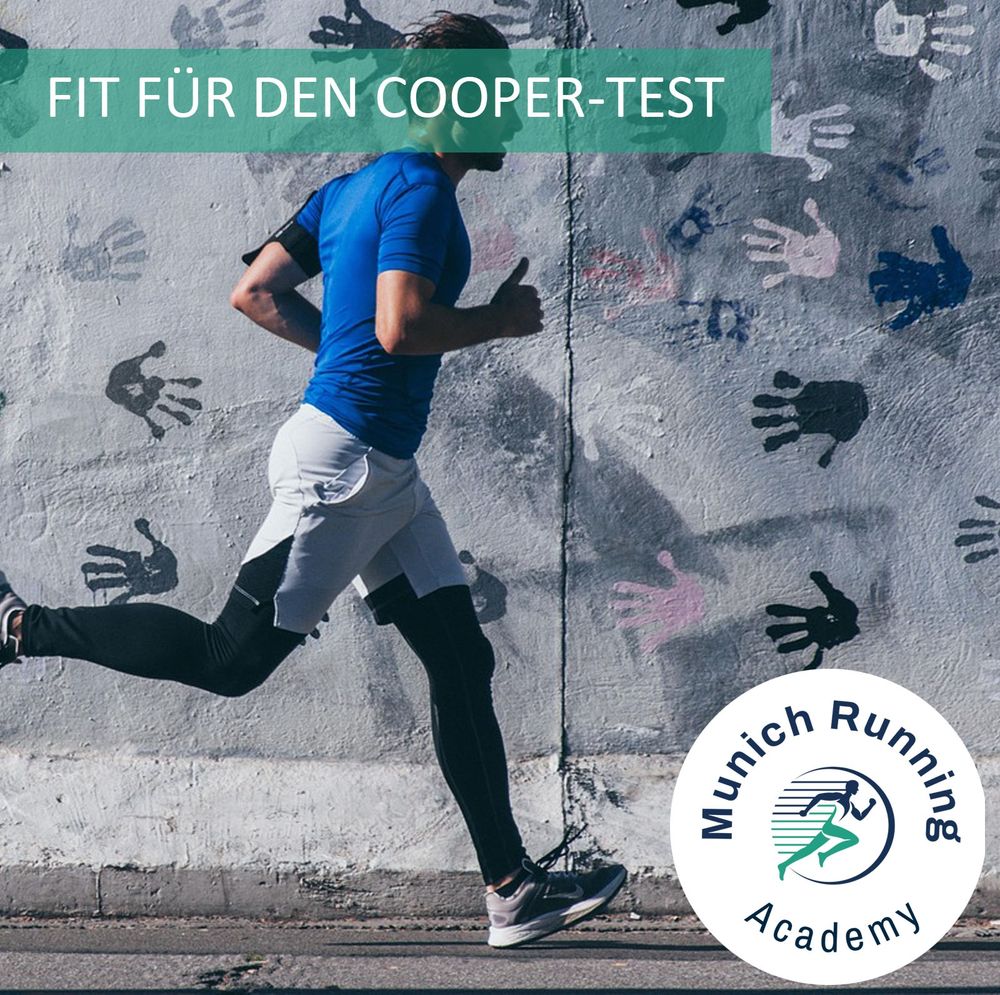 Läufer, der vor einer bunten Hauswand vorbei läuft.