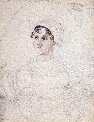 Pencil sketch of Jane Austen by her sister Cassandra Austen. 