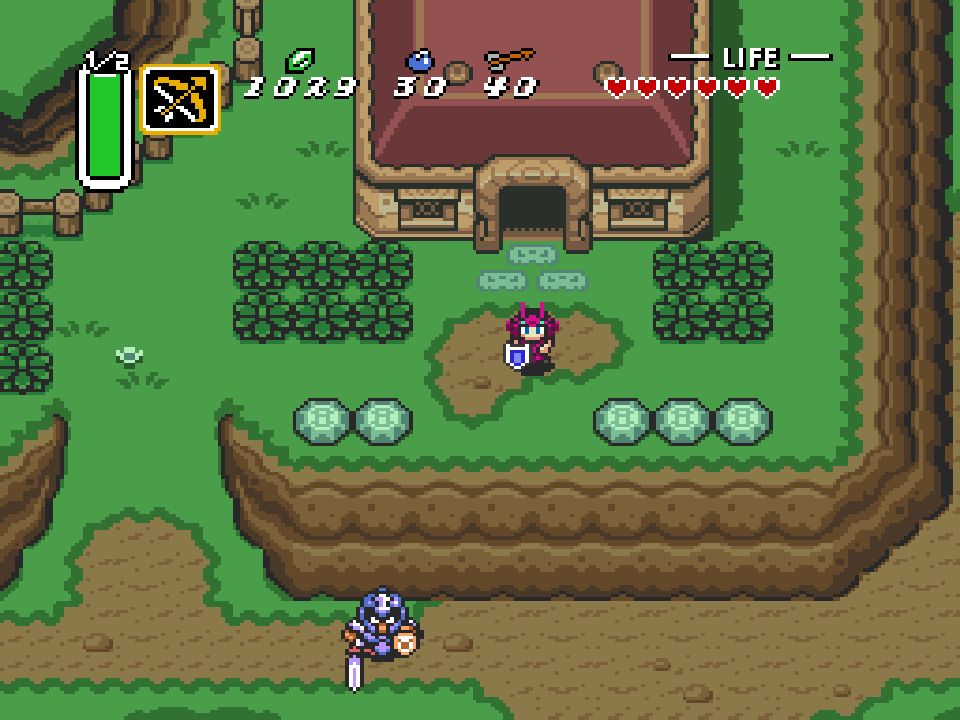 Izu em A Link to the Past/Um Elo com o Passado. Passei quase uma semana modificando os sprites.