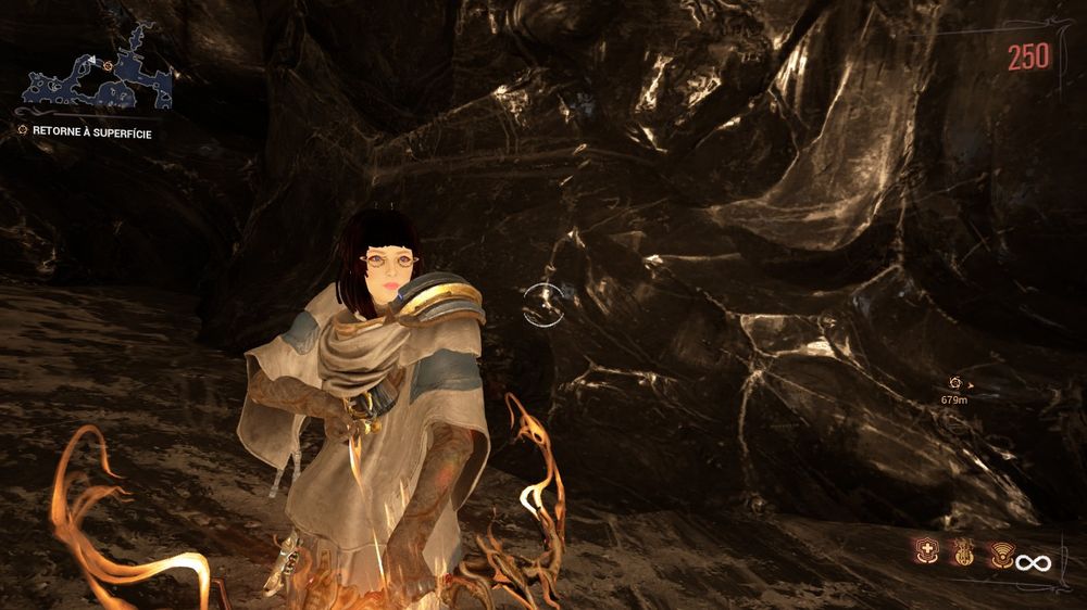 Izu em Warframe, segurando um arco muito massa! Amo arcos, então é minha arma principal sempre que possível nos jogos.