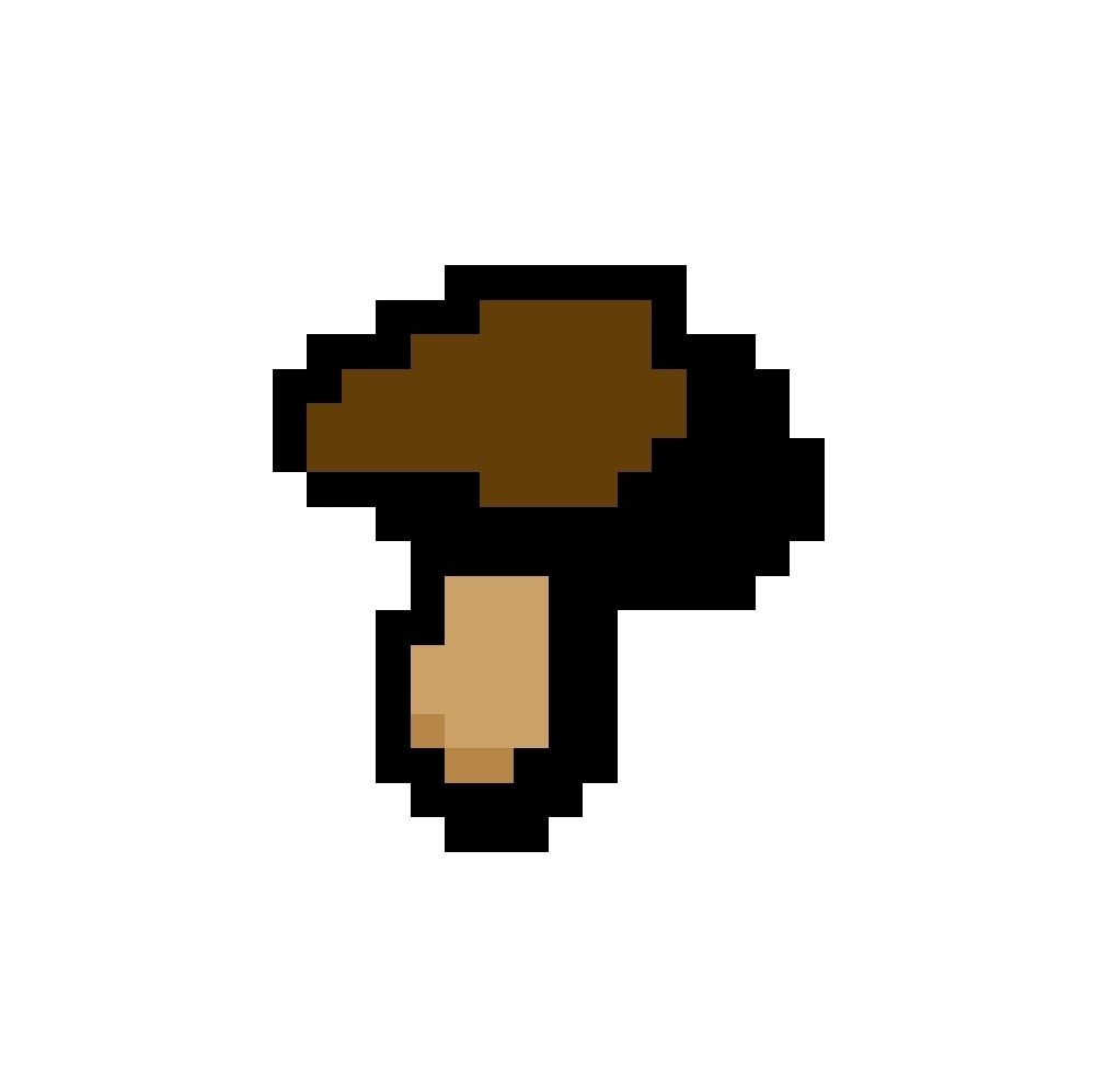 A mushroom. Pixel picture size 32×32. 