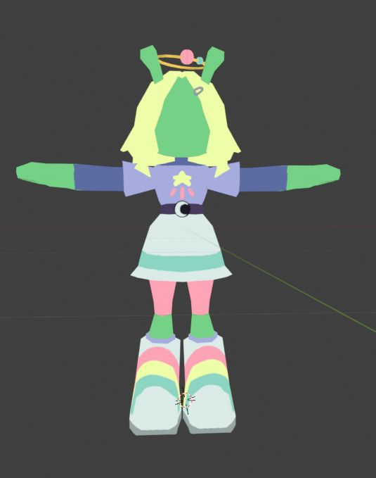 wip of a 3d modeled alien girl