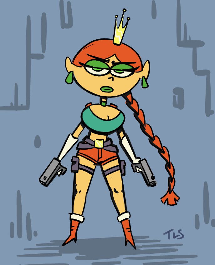 Queen Connifer as Lara Croft