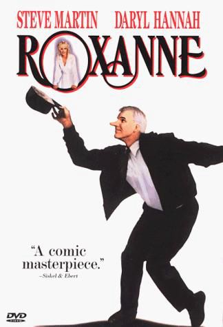 Cover of dvd of Roxanne. Top: Steve Martin Daryl Hannah
Roxanne with pic of Daryl Hannah in the O
Main image: Steve Martin curtsying toward the O and doffing his cap