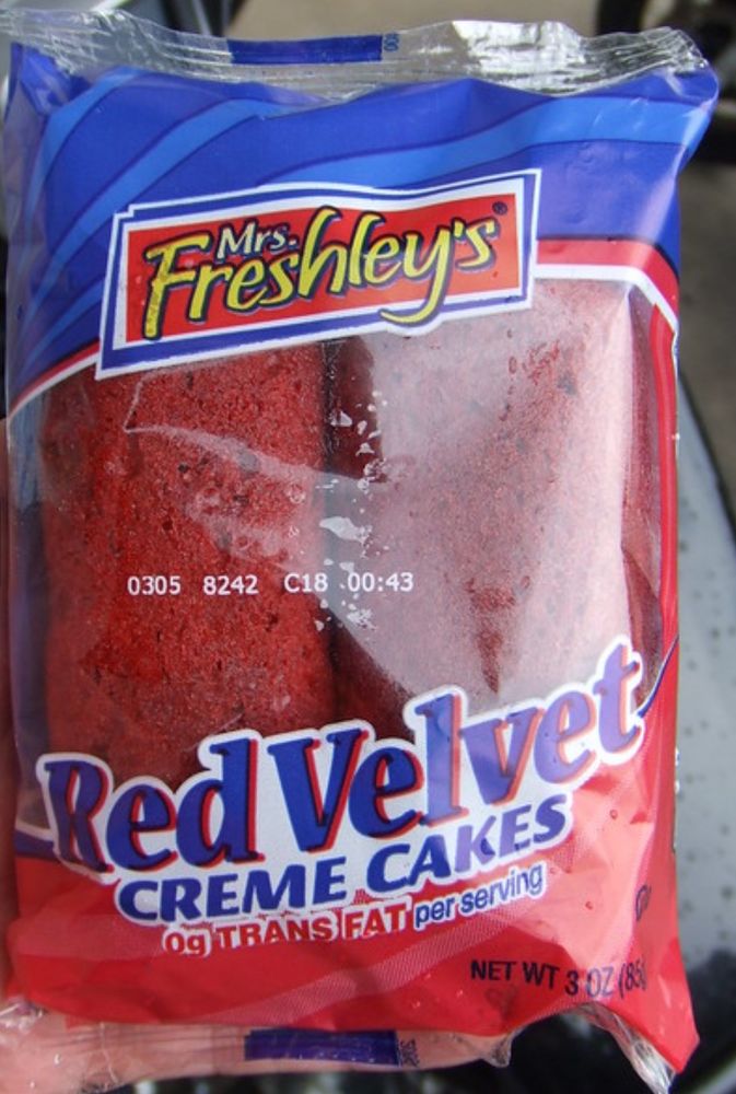 Mrs Freshleys Red Velvet creme cakes.