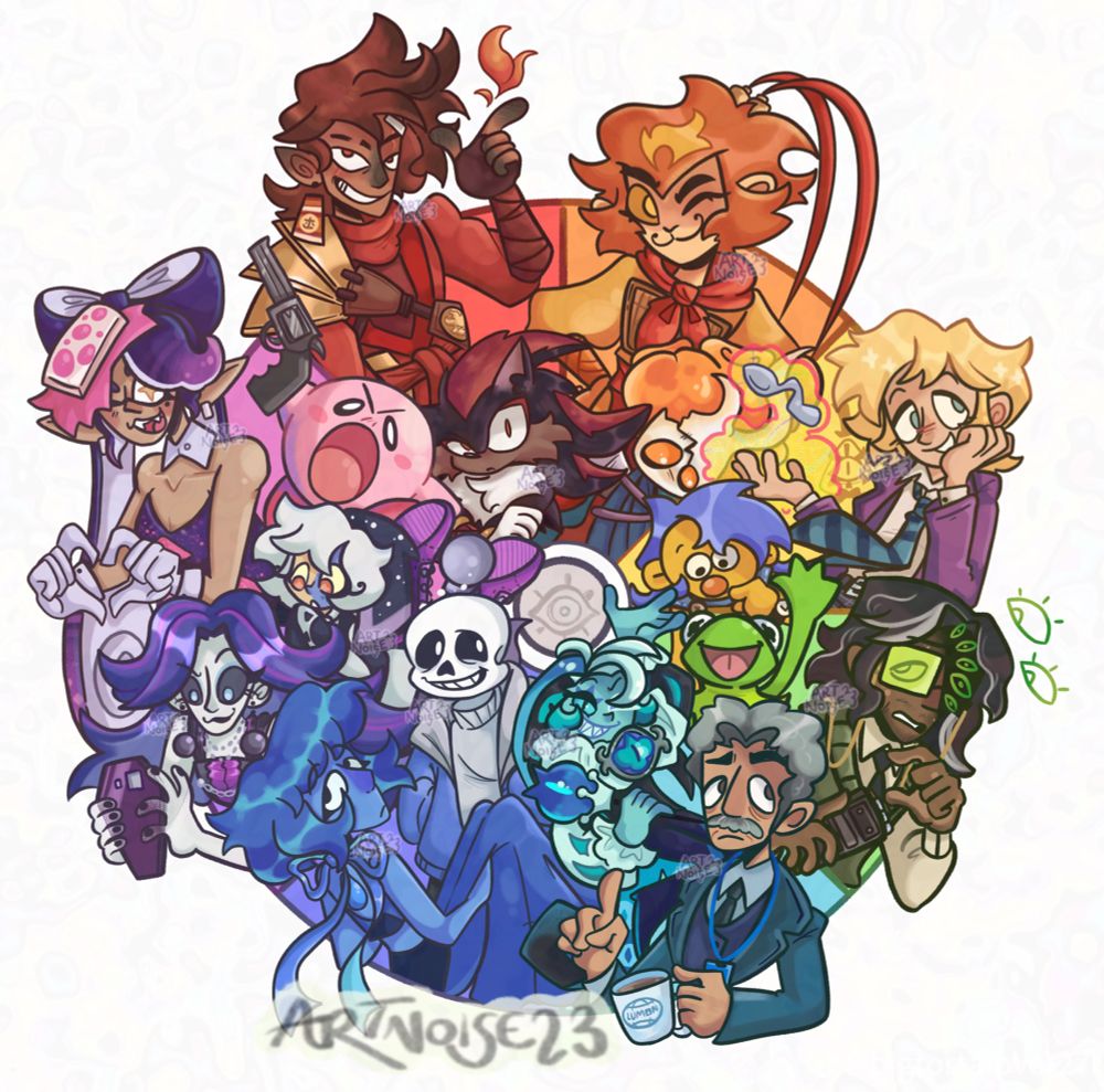 Kai Ninjago Monkie Kid Shadow the Hedgehog Kirby Hollow Knight Mob Psycho 100 Kermit the Frog Magnus Archives Severance Cookie Run Kingdom Shadow Milk Cookie Steven Universe Sans Undertale Monster High The Owl House Splatoon Callie 