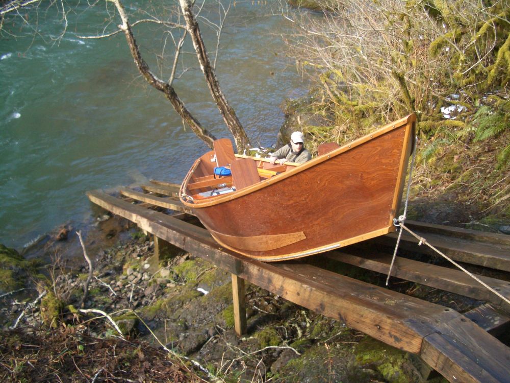Slide boat launch