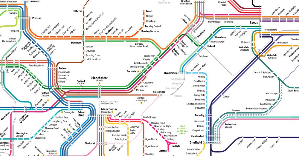 Submission – Official Map: Northern Railway Map, England, 2025