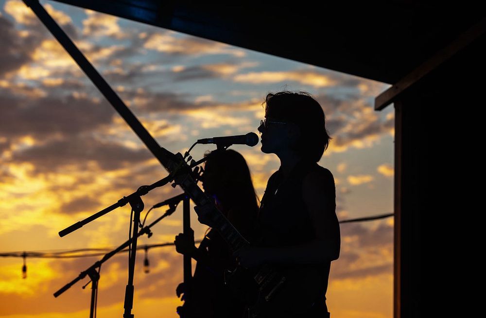 Lauren Wallach, Electra Richards of Bellflower in silhouette with a sunset sky
+++++++++++++
Trackside, Bellingham, Washington, August 29, 2025
