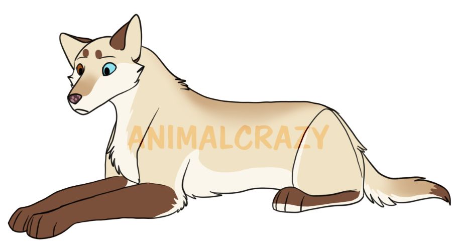 Art of the dog in question by animalcrazy, lying down and not smushed into a s'mores concoction.