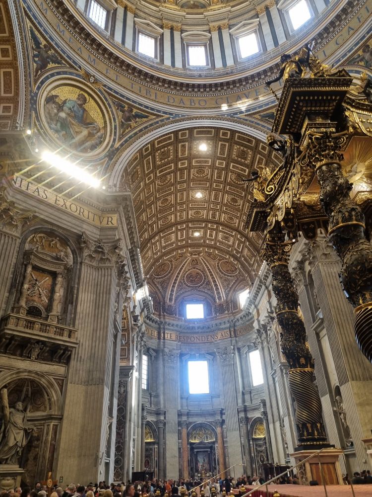 interior of St. Peter's basilica in the Vatican