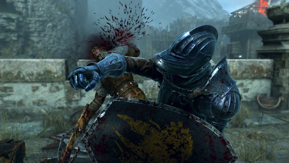 Player beating an enemy with his fists