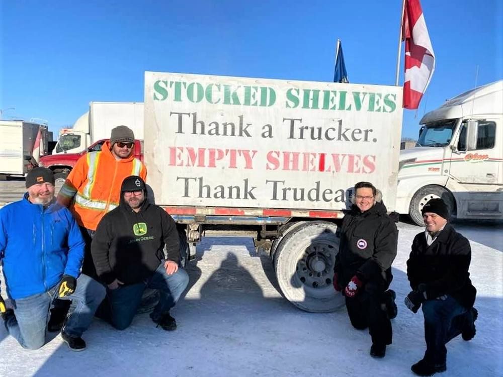 Waste of skin Pierre Poilievre at the Freedumb protests in Ottawa, showing support for those that participated in an illegal occupation of a residential neighbourhood for three weeks, because he's horrible and ready to betray canada to foreign interests so long as they hate abortion and want to force everyone to believe in made up supernatural crap like the stuff in the bible.