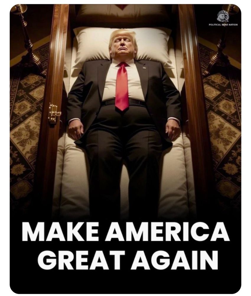 Trump lying in a coffin Make America great again