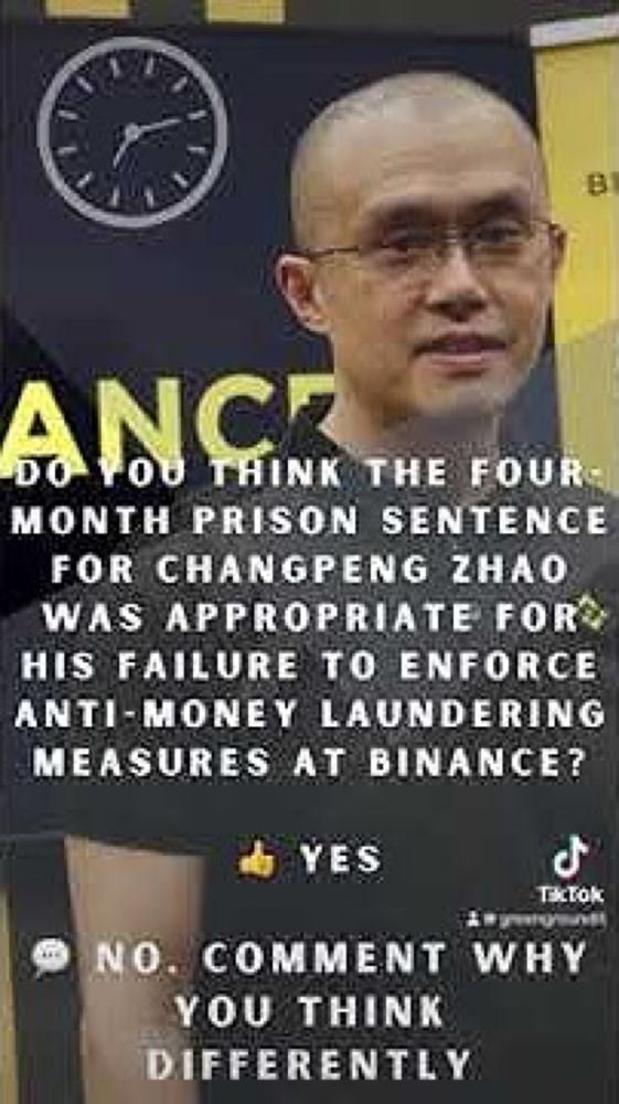 Was Zhao's 4-Month Sentence Fair? | Your Opinion Counts #ChangpengZhao, #Binance