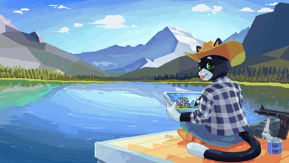 My own custom Krita background for Steam page.