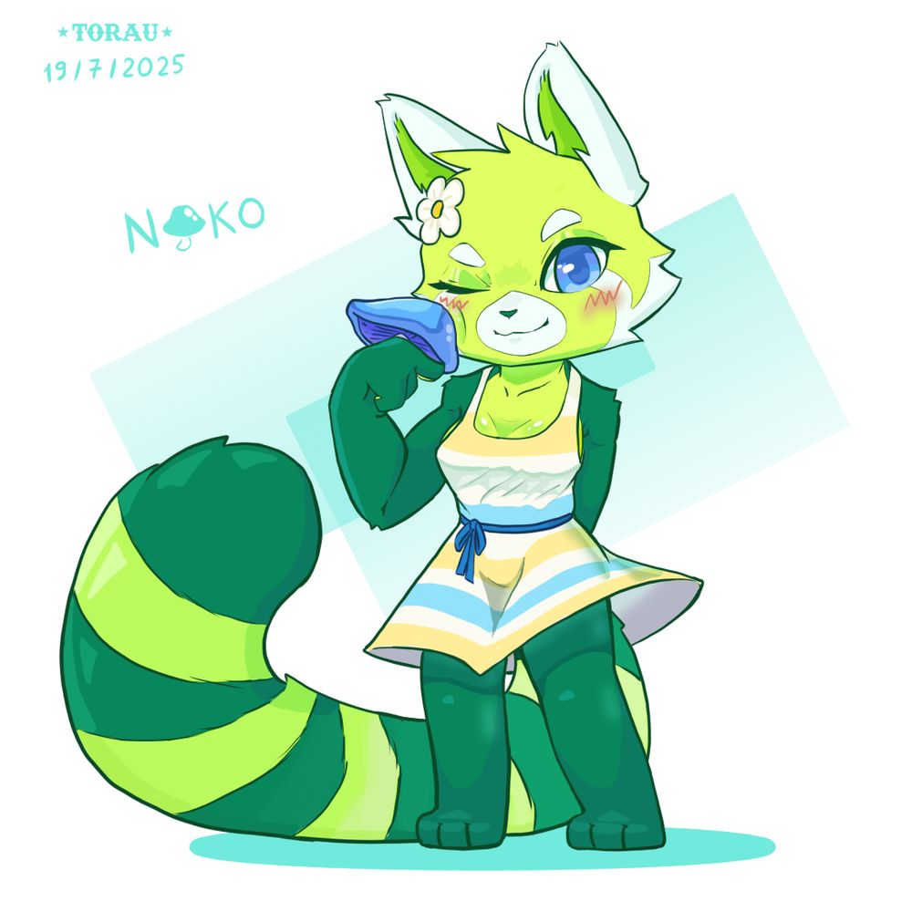 A birthday gift for a green red panda