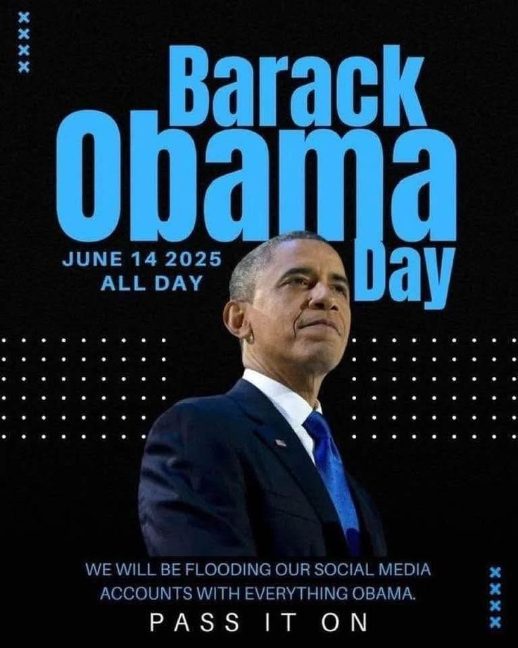 #ObamaAppreciationDay 💙 #ObamaBestPrezEver - JUNE 14,2025