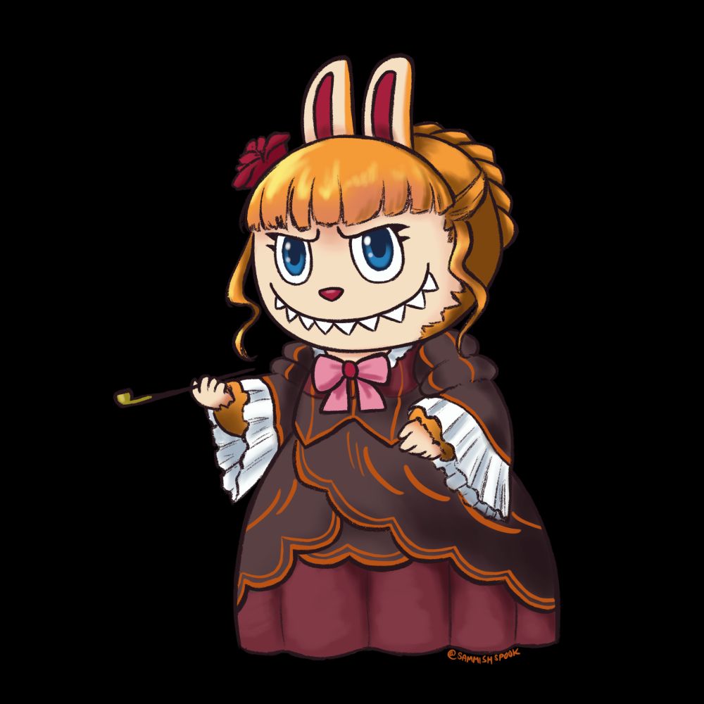 It's Beatrice from Umineko, but as a Labubu.