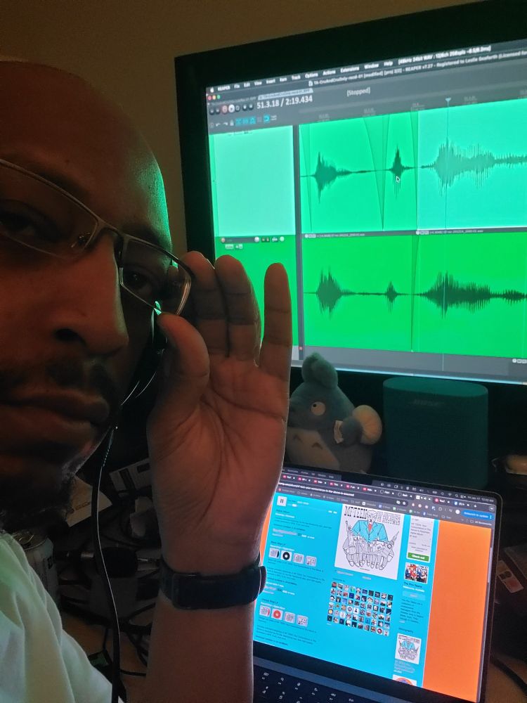 Audio editing with my boy Totoro