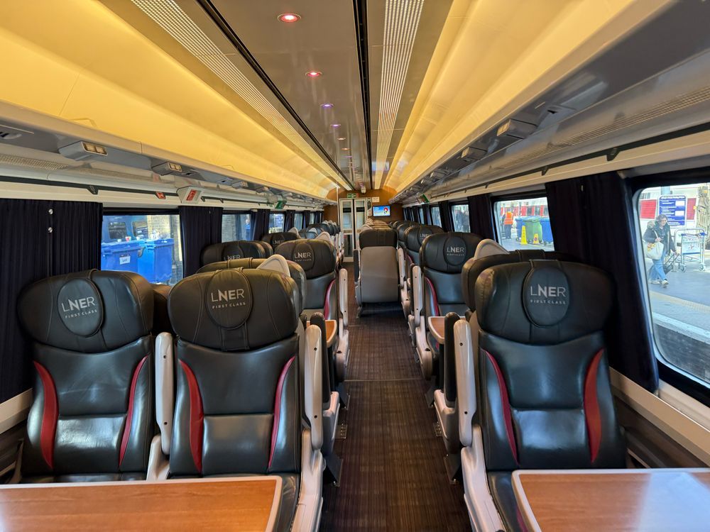 First class interior of an LNER Mk 4 Coach