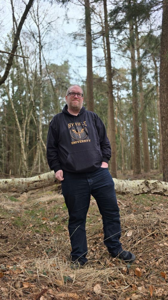 Big man in the woods.