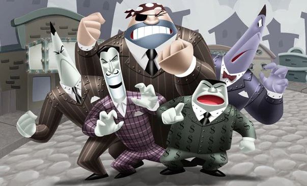 The Cogs from ToonTown, all wearing their dumbass business suits.