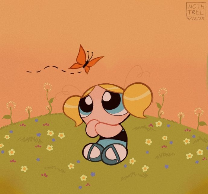 fanart of bubbles from the powerpuff girls 
