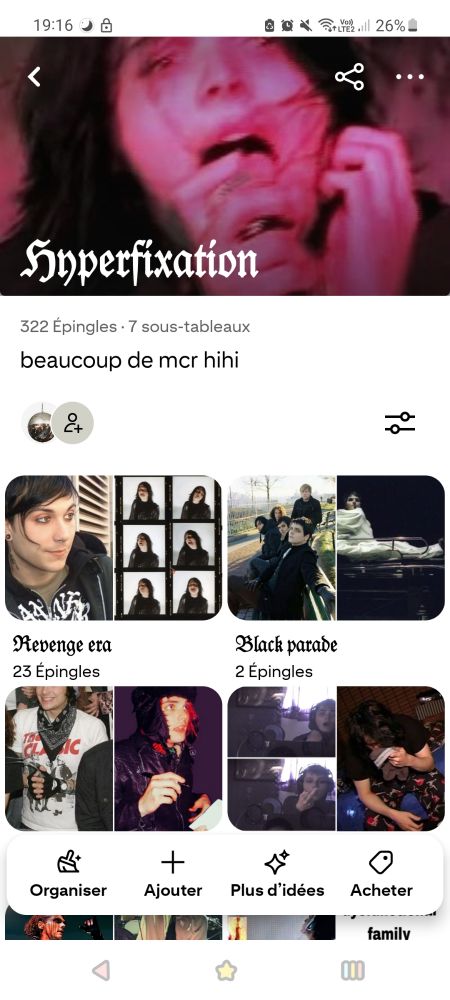 Mon magnifique tableau mcr sur Pinterest hihi 