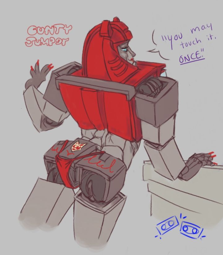 Cuntyjumber with a red panty