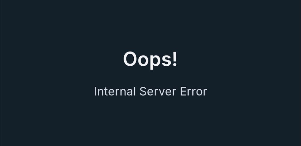 Printscreen of Bluesky internal server error message