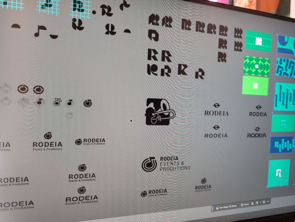 Various logo explorations for a musical brand identity