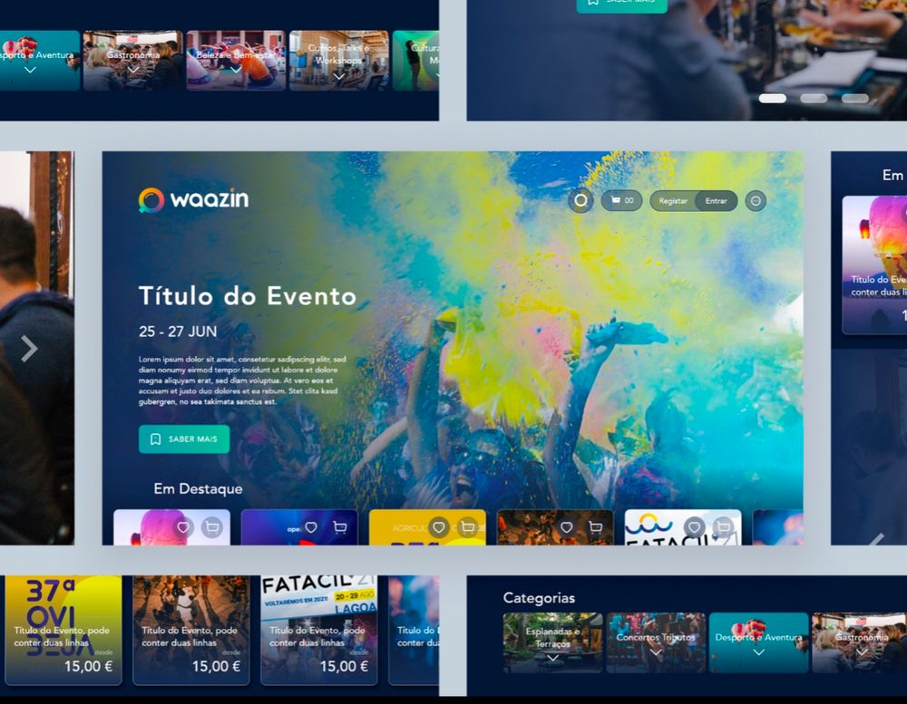 Waazin ui design - events app