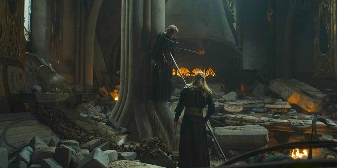 Sauron killing Celebrimbor. 