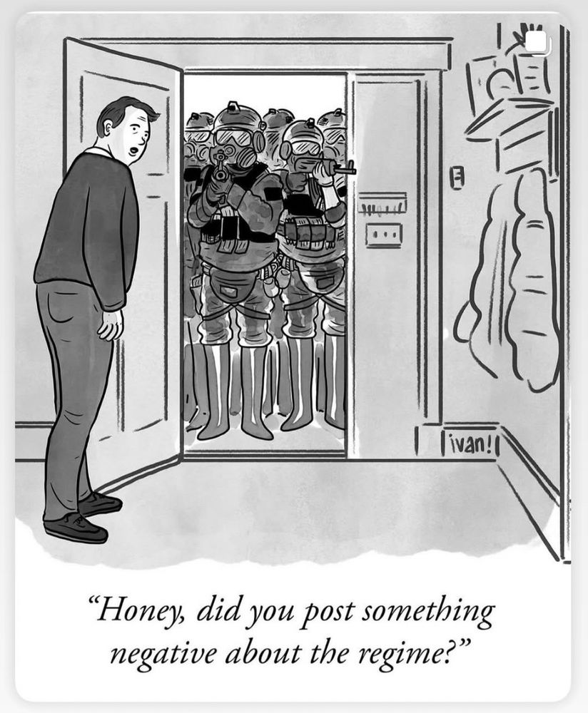 "Honey, did you post something negative about the regime?"