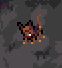 A zoomed in mess of pixels showing off the Rat Child in the player's apartment. 
