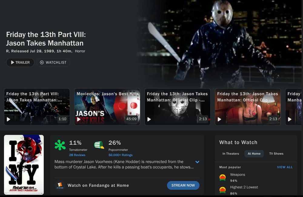 Friday the 13th Part VIII: Jason Takes Manhattan