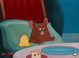 jerry the mouse content after swallowing some cheese and now is shaped by the cheese (literally)
