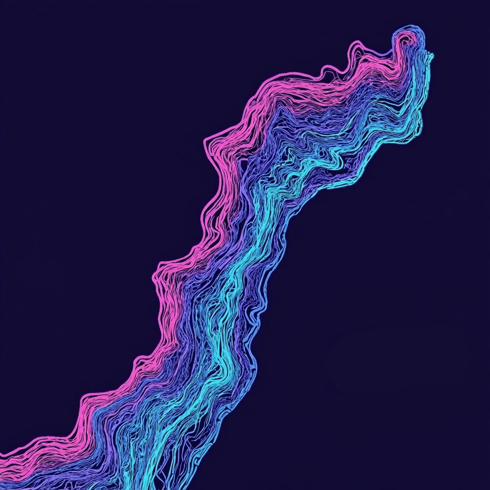 an image of an abstract art that looks like an elongated-shaped island shot from a very high angle.

this memory is imagined by Midjourney Generative AI Art