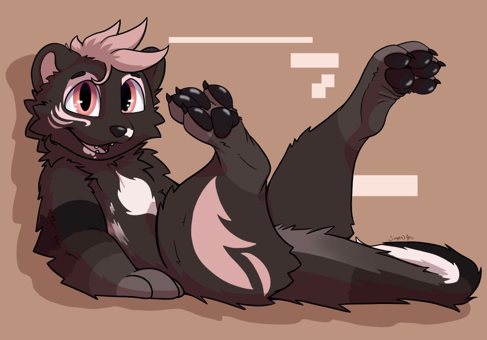 Otter showing off luscious paws