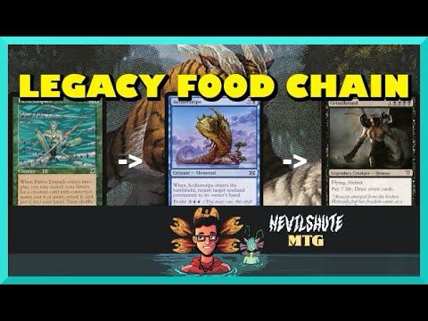 LEGACY FOOD CHAIN COMBO - Misthollow Griffins into Emrakul on MTGO. Oldschool with Fierce Empath
