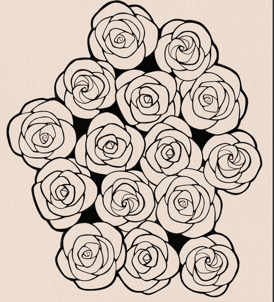 the same roses on the precious image but as a whole piece. it's the same three roses repeating and rotated to form a mat that can be turned and used as needed
