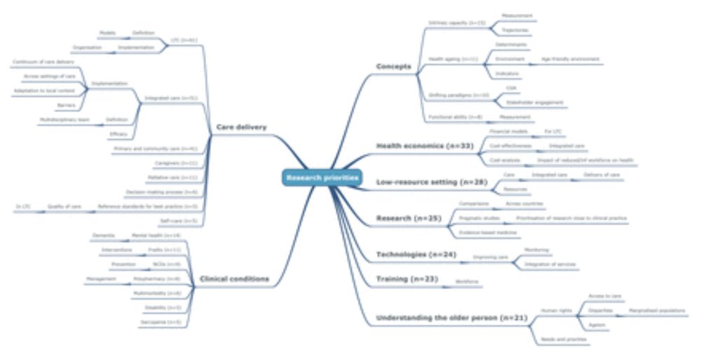 Survey of international experts on research priorities to improve care for healthy ageing